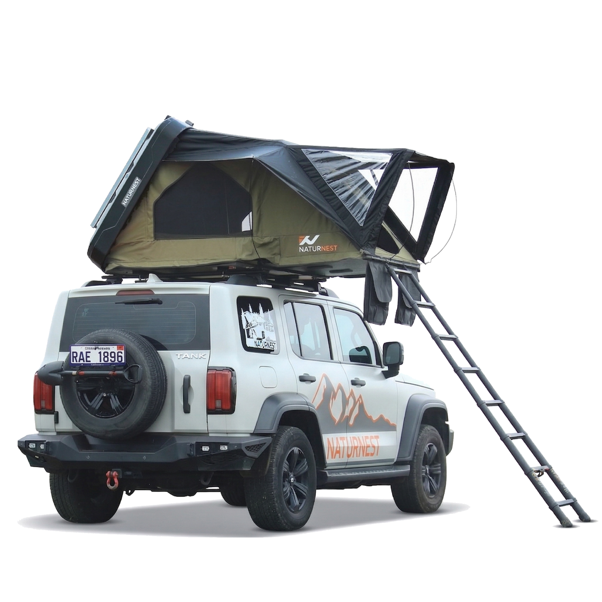 Naturnest ABS Fold-out Hard Shell Rooftop Tent | 2-3 Person | Add