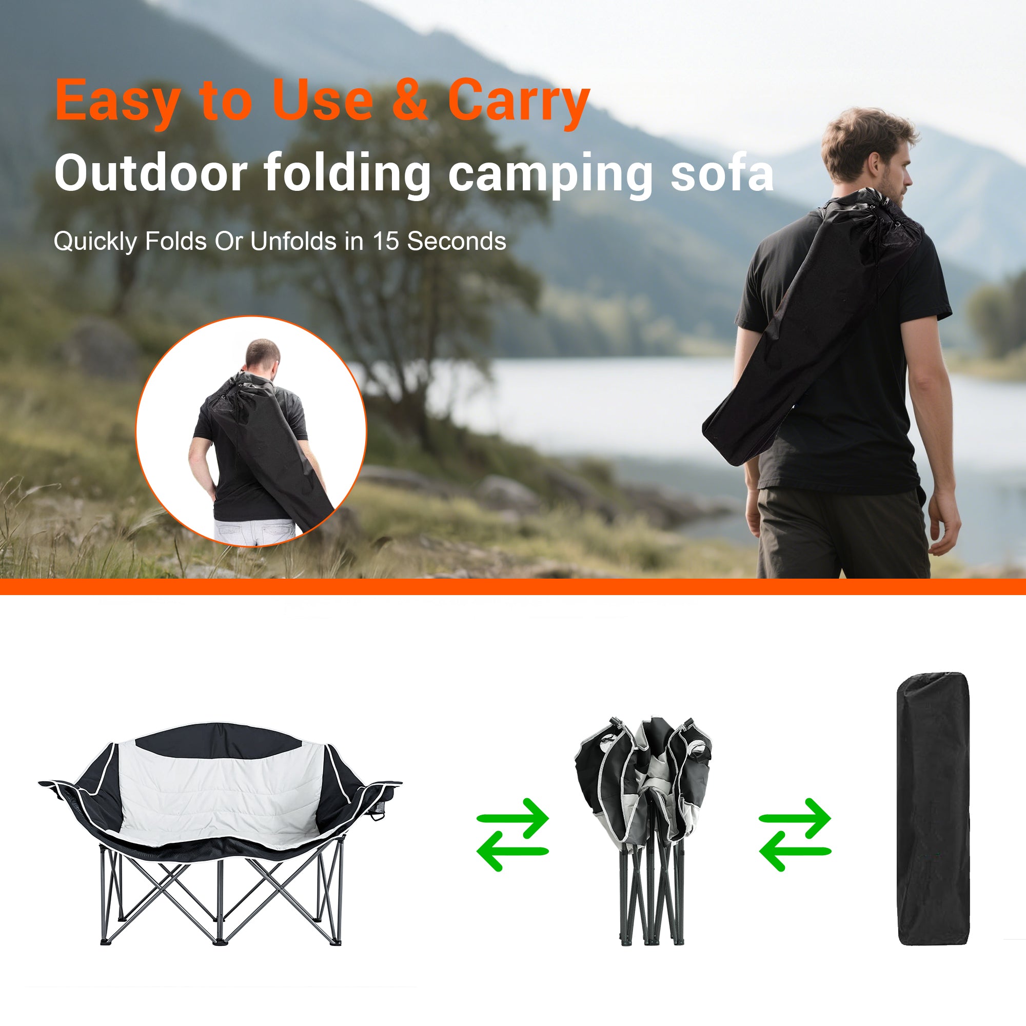 Naturnest Double Folding Camping Chair