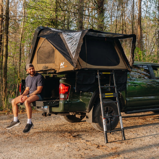 Naturnest ABS Fold-out Hard Shell Rooftop Tent | 3-4 Person | Extra Space for Family Trips