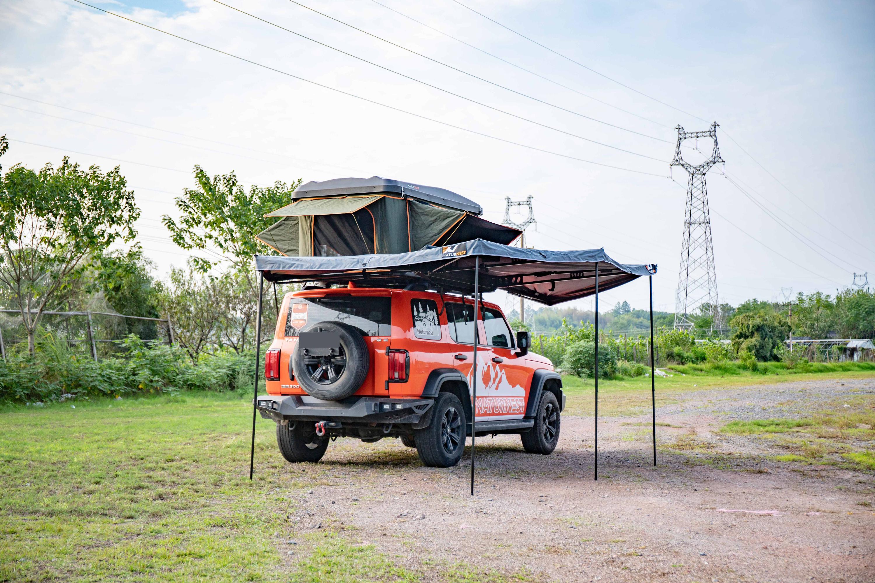 Naturnest Orion 1 rooftop tent + Naturnest 270 awning plus passenger side