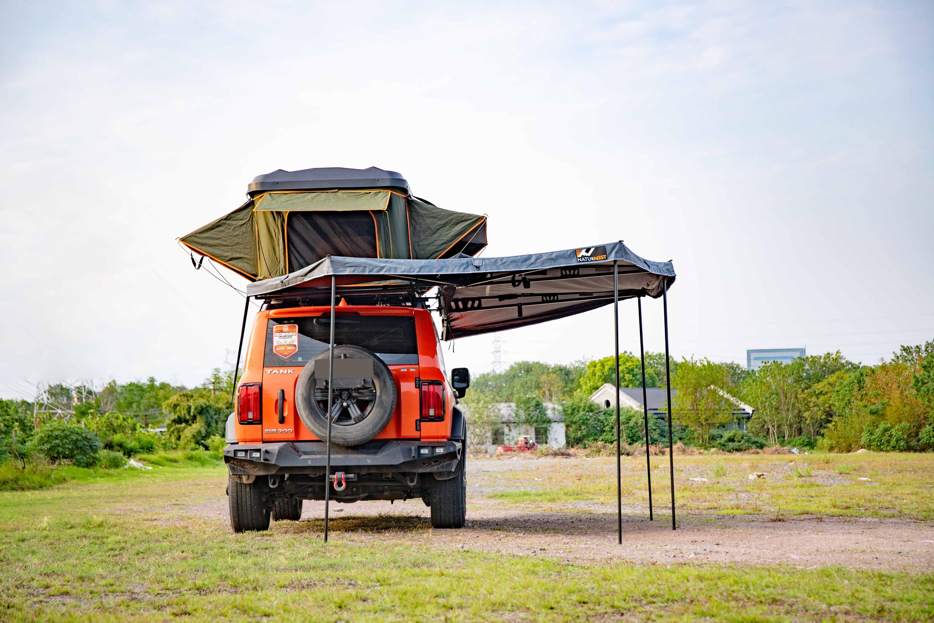 Naturnest Orion 1 rooftop tent + Naturnest 270 awning plus passenger side