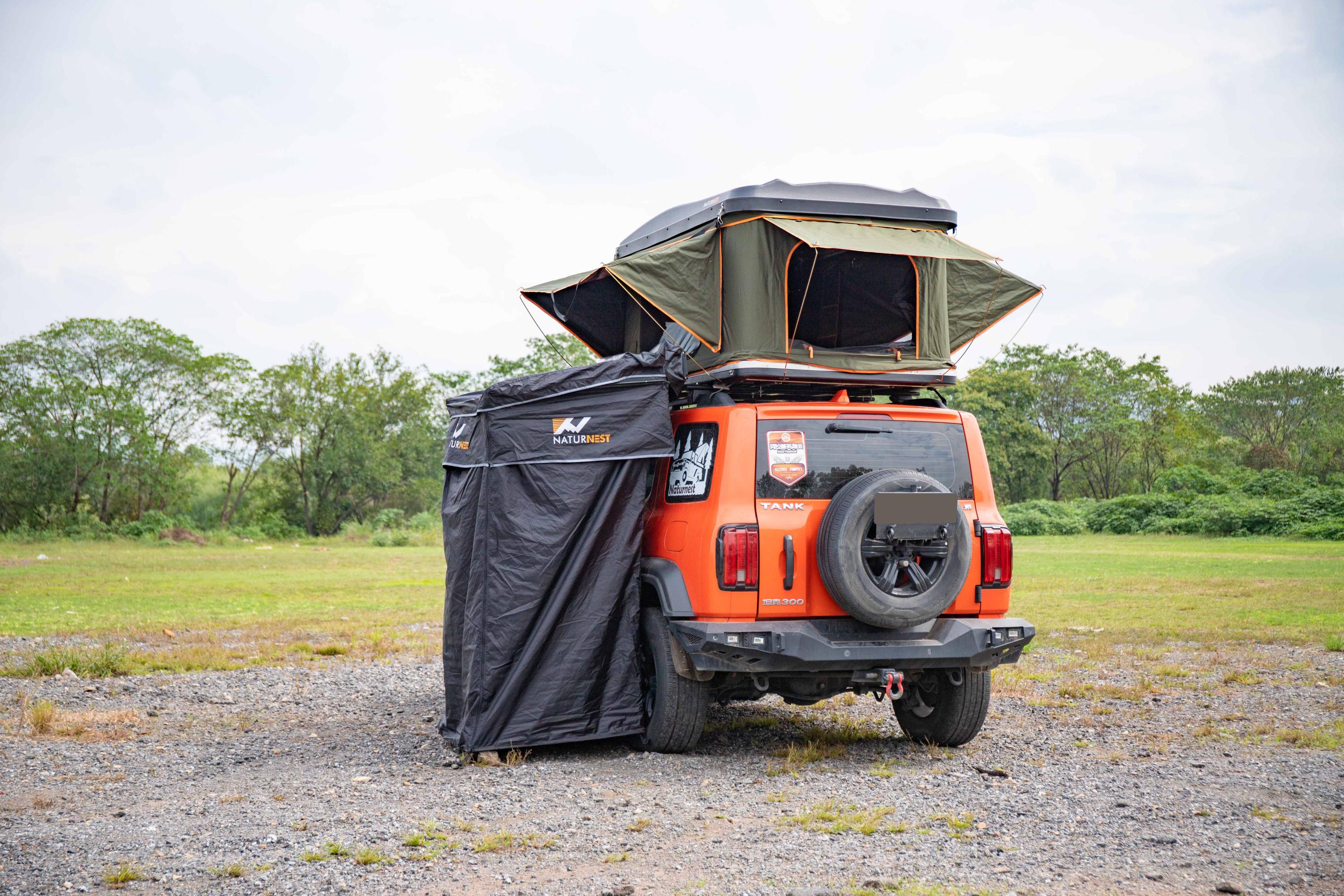 Naturnest Orion 1 rooftop tent +Naturnest shower room