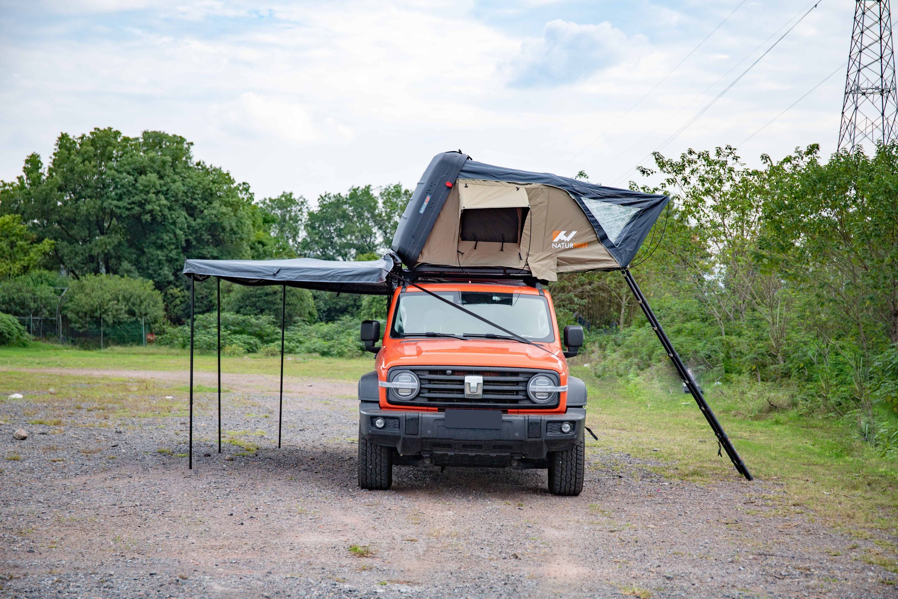 Naturnest Sirius 1 Rooftop tent +Naturnest  270 awning plus passenger side