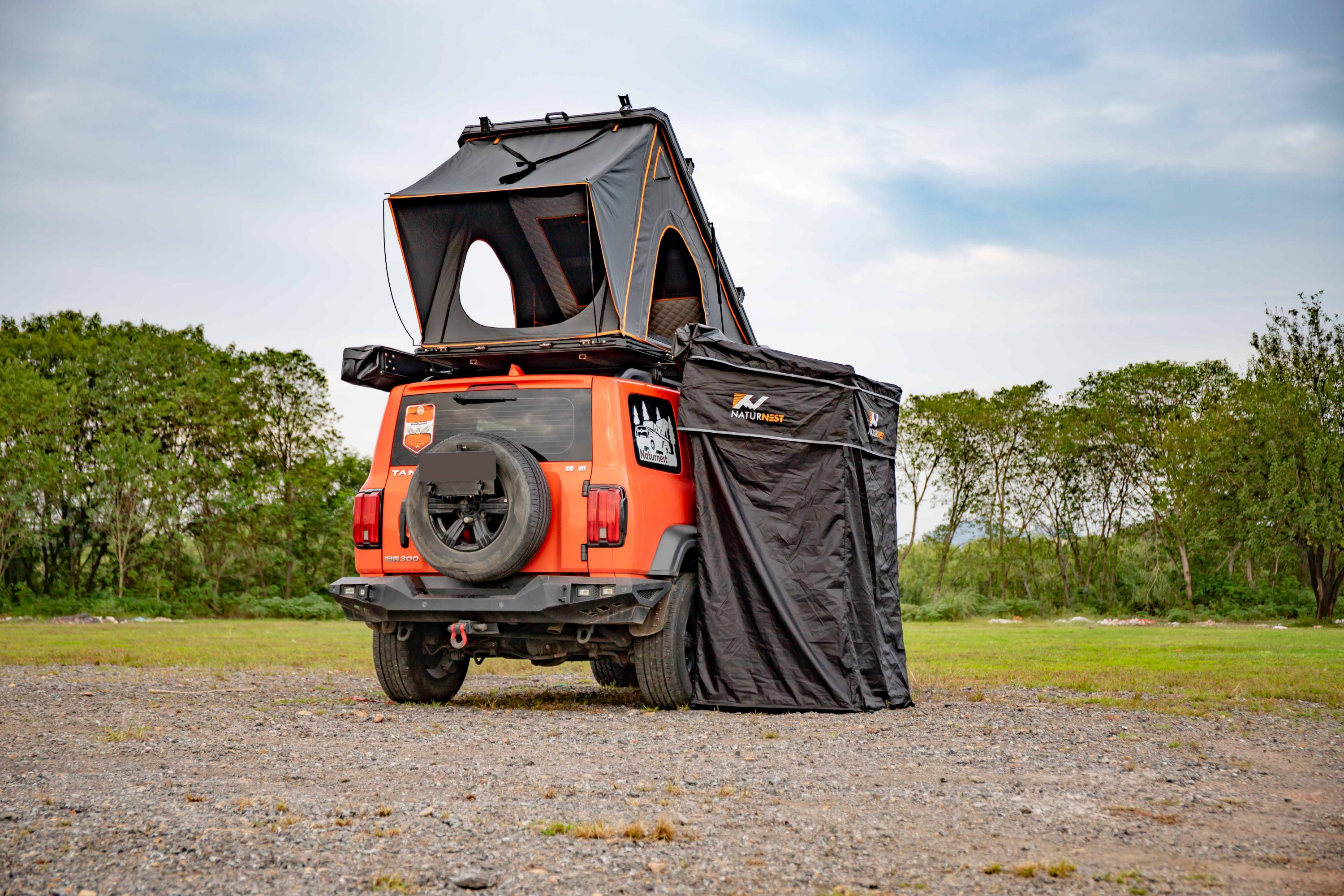 Naturnest Polaris rooftop tent+Naturnest shower room