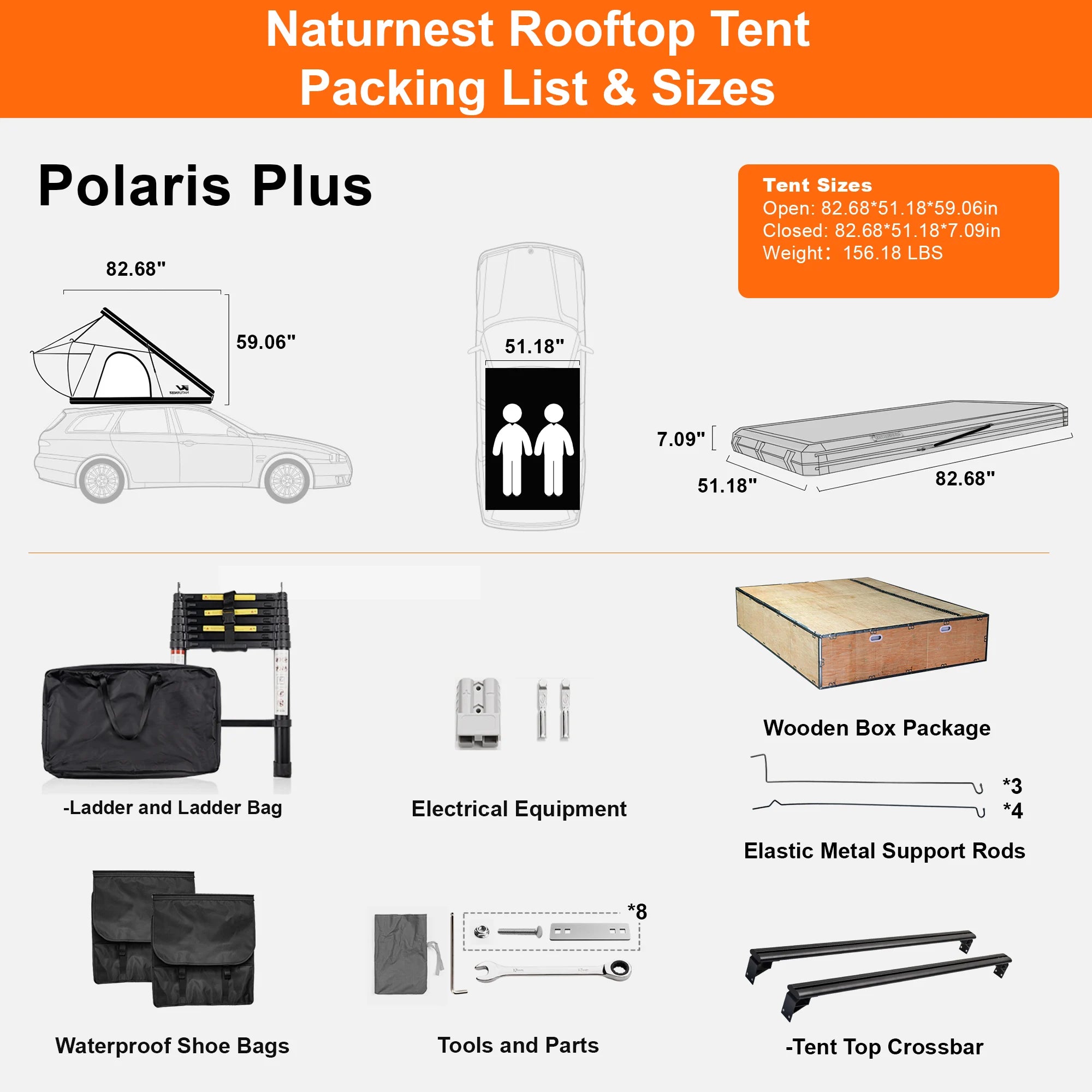 Naturnest Polaris Plus Triangle Rooftop Tent