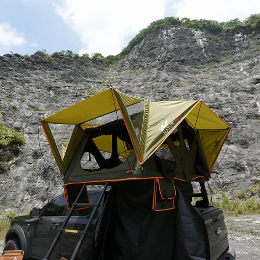 Naturnest Canva Fold-out Soft Shell Rooftop Tent | 2-3 Person