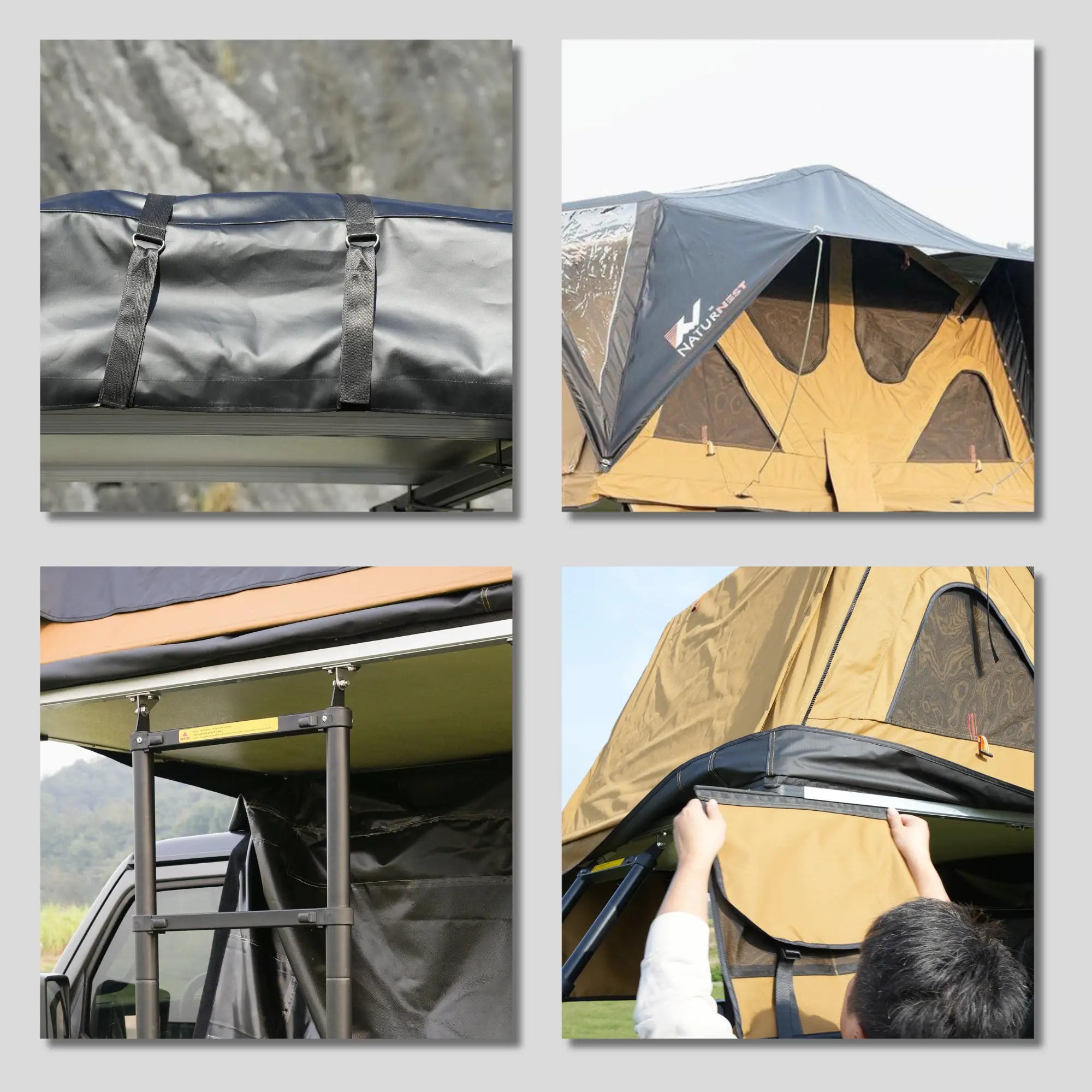 Naturnest Andromeda Khaki Soft Shell Rooftop Tent