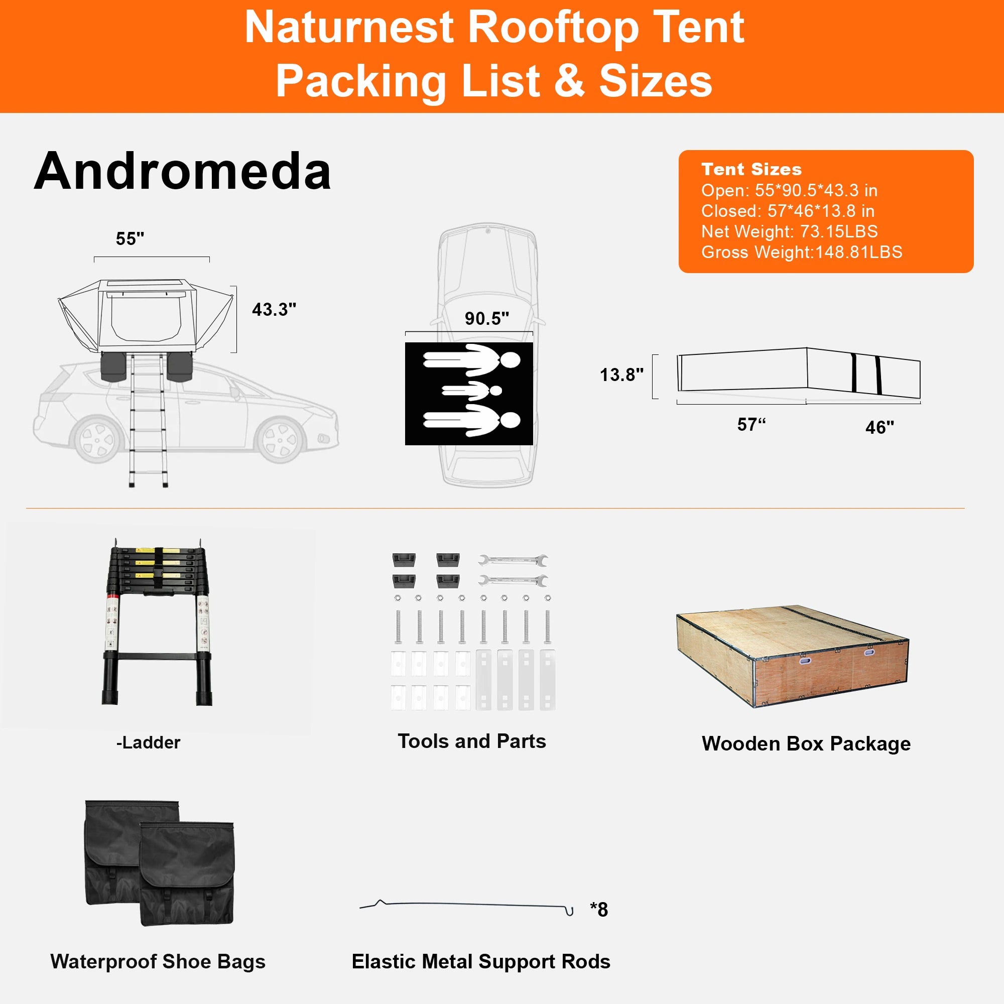 Naturnest Andromeda Soft Shell Rooftop Tent