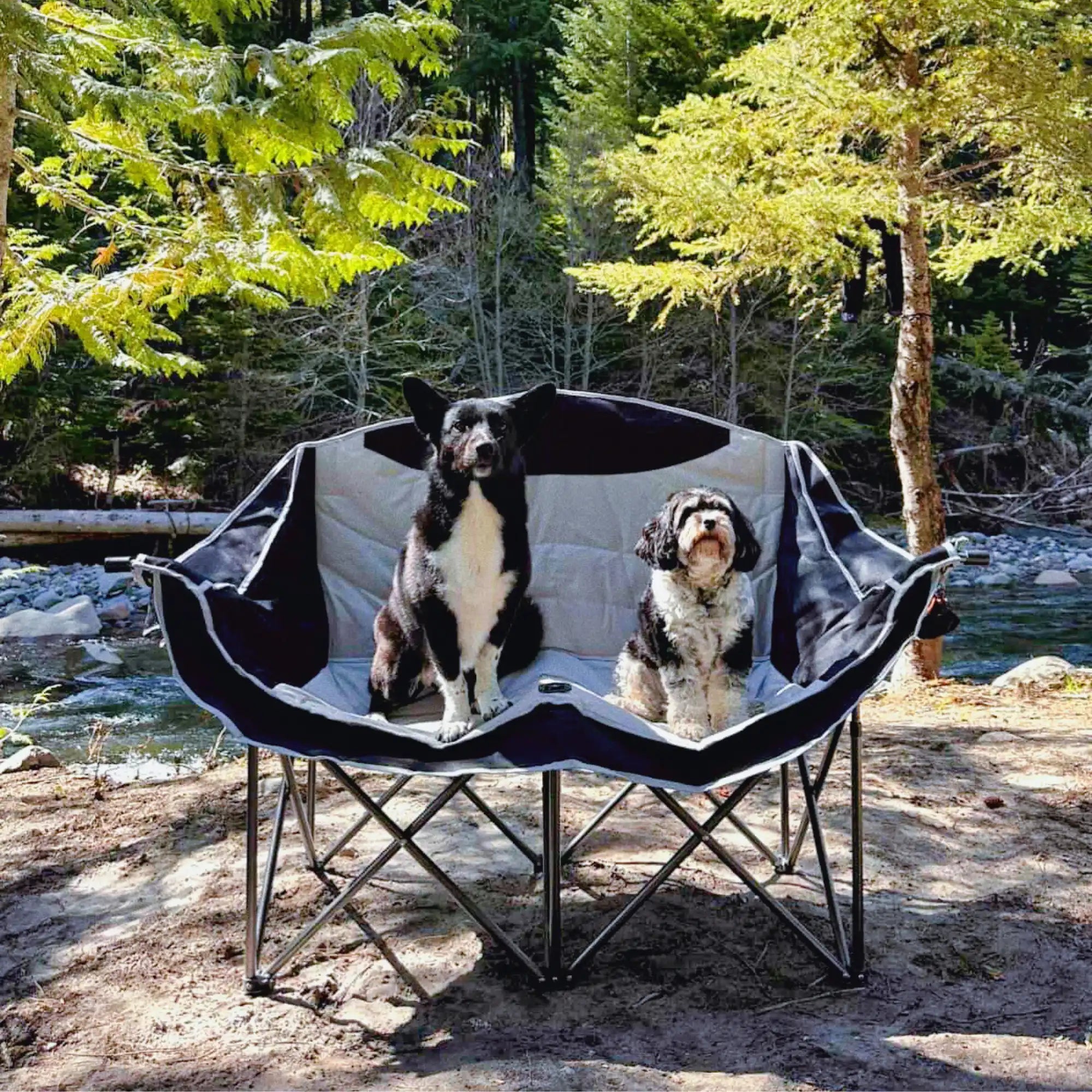 Double Folding Camping Chair