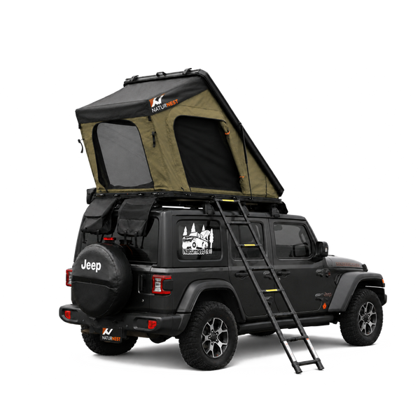Naturnest Aluminum Clamshell Hard Shell Rooftop Tent | 2 Person | Double-layered fabric