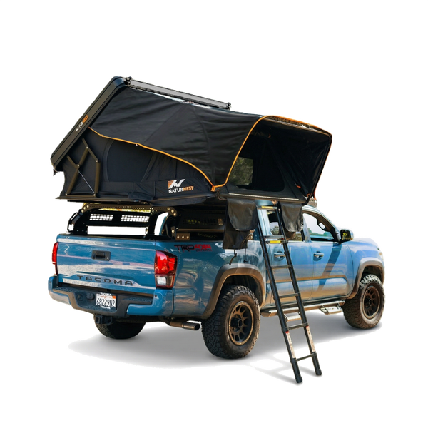 Naturnest Aluminum Fold-out Hard Shell Rooftop Tent | 3-4 Person | Max Space Aluminum Shell