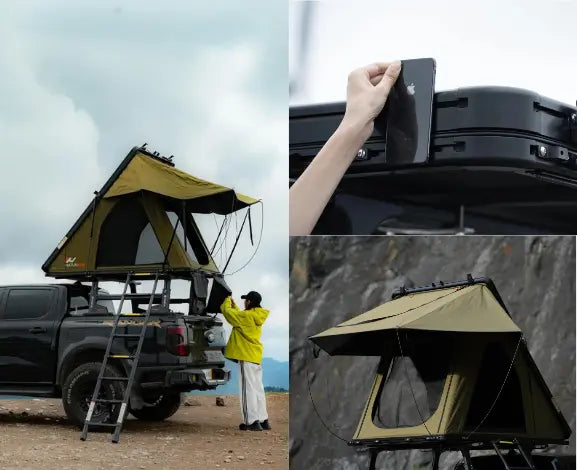 naturnest polaris lite black firday sale triangle rooftop tent